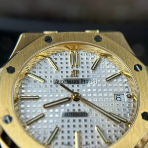 Audemars Piguet Royal Oak 15450 Yellow Gold Replica 11 White Dial IP Factory 37mm (1)