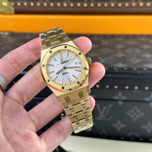 Audemars Piguet Royal Oak 15450 Yellow Gold Replica 11 White Dial IP Factory 37mm (1)