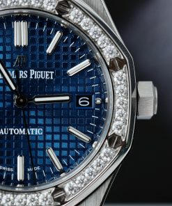 Audemars Piguet Royal Oak 15551ST Custom Bezel Moissanite Diamonds 37mm (1)