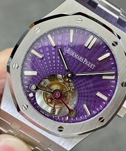 Audemars Piguet Royal Oak 26522ST Tourbillon Purple Dial Best Replica 41mm (5)