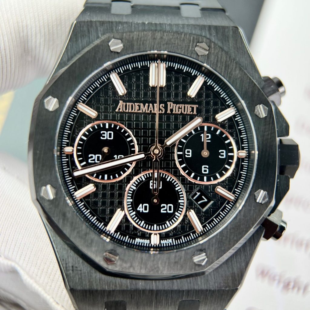 Audemars Piguet Royal Oak Chronograph 26240CE Black Ceramic Replica Watch 41mm (9)