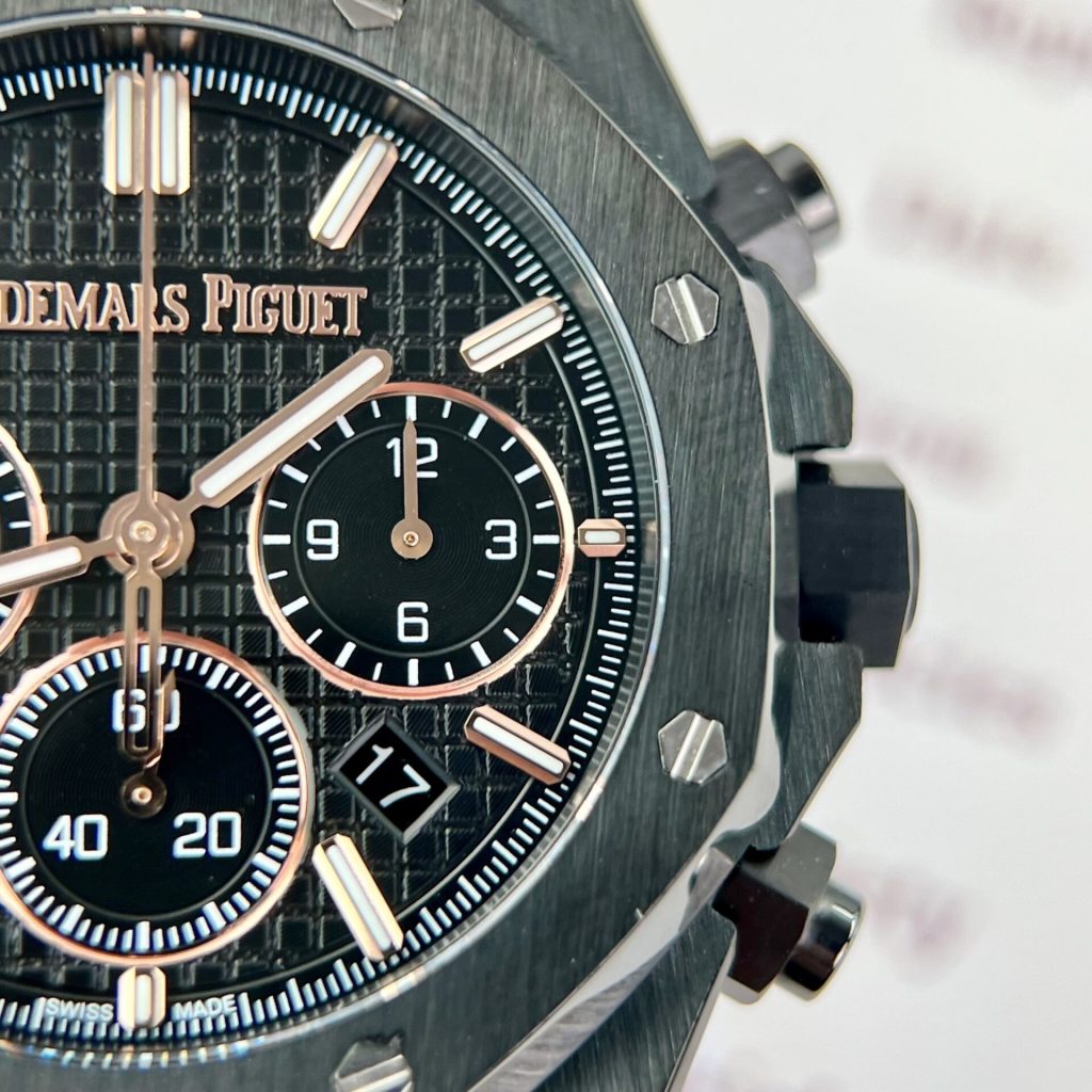 Audemars Piguet Royal Oak Chronograph 26240CE Black Ceramic Replica Watch 41mm (9)