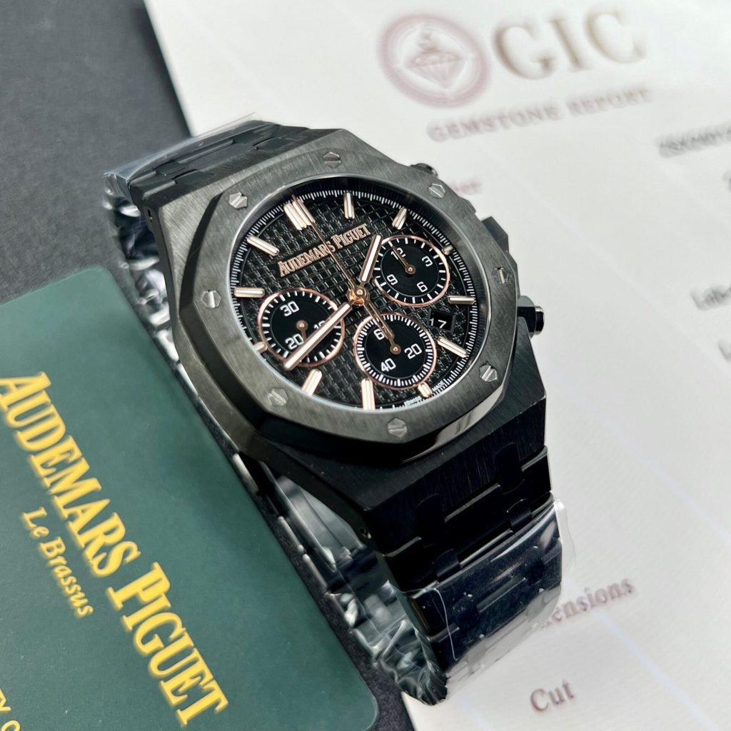 Audemars Piguet Royal Oak Chronograph 26240CE Black Ceramic Replica Watch 41mm (9)