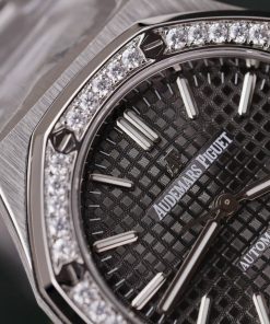 Audemars Piguet Royal Oak Customs Moissanite Diamonds Bezel IPF 37mm (3)