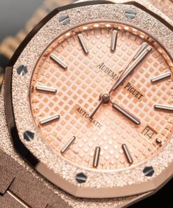 Audemars-Piguet Royal Oak Frosted Gold 15454OR Best Replica Watch 37mm (9)