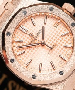 Audemars-Piguet Royal Oak Frosted Gold 15454OR Best Replica Watch 37mm (9)