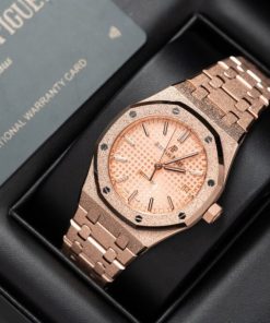 Audemars-Piguet Royal Oak Frosted Gold 15454OR Best Replica Watch 37mm (9)