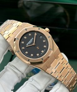 Audemars Piguet Royal Oak Jumbo Extra-Thin 15207OR Replica 11 Watches Black Dial IP Factory 39mm (1)