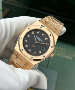 Audemars Piguet Royal Oak Jumbo Extra-Thin 15207OR Replica 11 Watches Black Dial IP Factory 39mm (1)