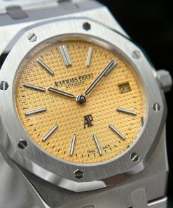 Audemars Piguet Royal Oak Jumbo Extra-thin 15202 Replica Watch Yellow Dial IP Factory 39mm (2)
