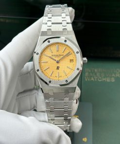 Audemars Piguet Royal Oak Jumbo Extra-thin 15202 Replica Watch Yellow Dial IP Factory 39mm (2)
