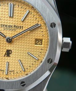 Audemars Piguet Royal Oak Jumbo Extra-thin 15202 Replica Watch Yellow Dial IP Factory 39mm (2)