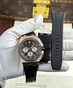 Audemars Piguet Royal Oak Offshore Chronograph 26420 Rose Gold Replica Watches Black Dial APP Factory 43mm (2)