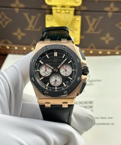 Audemars Piguet Royal Oak Offshore Chronograph 26420 Rose Gold Replica Watches Black Dial APP Factory 43mm (2)