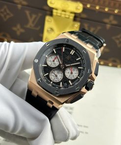 Audemars Piguet Royal Oak Offshore Chronograph 26420 Rose Gold Replica Watches Black Dial APP Factory 43mm (2)