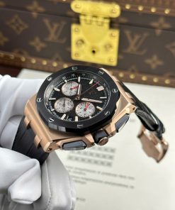 Audemars Piguet Royal Oak Offshore Chronograph 26420 Rose Gold Replica Watches Black Dial APP Factory 43mm (2)