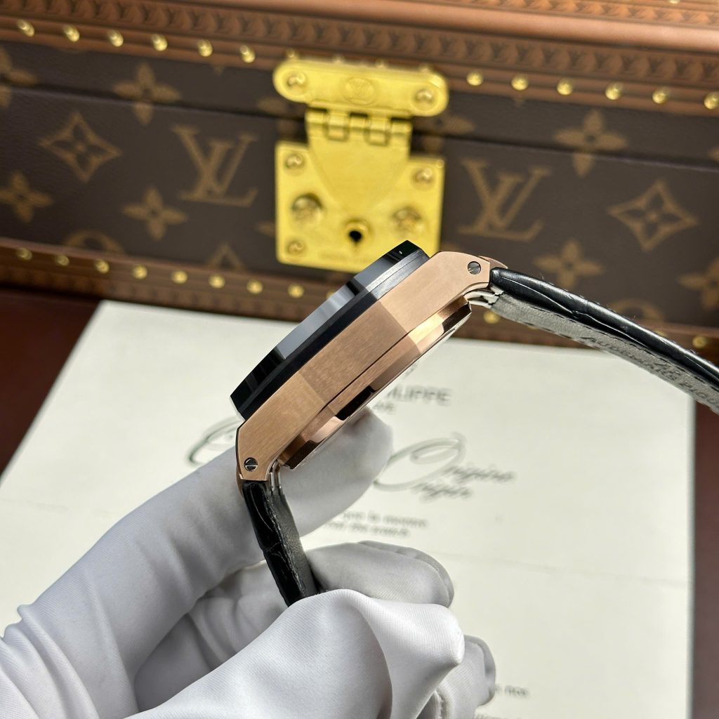 Audemars Piguet Royal Oak Offshore Chronograph 26420 Rose Gold Replica Watches Black Dial APP Factory 43mm (2)