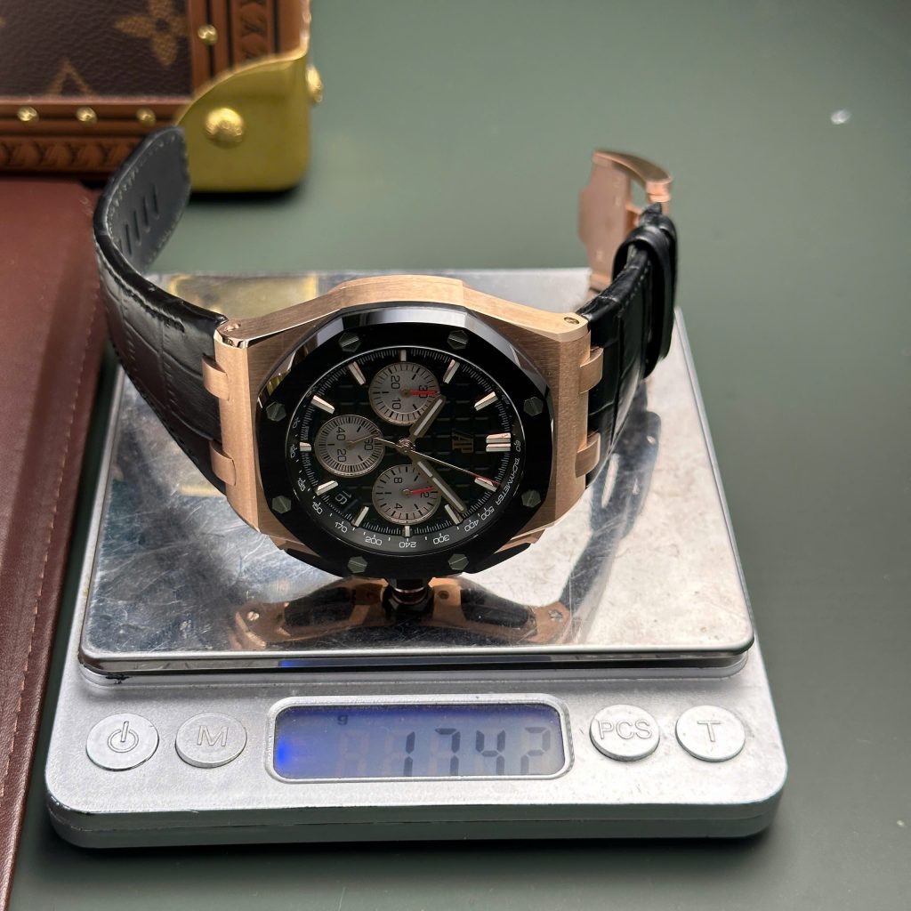 Audemars Piguet Royal Oak Offshore Chronograph 26420 Rose Gold Replica Watches Black Dial APP Factory 43mm (2)