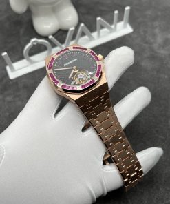 Audemars Piguet Royal Oak Tourbillon Real Gold & Natural Red Ruby Watch 41mm (1)