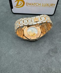 Audemars Piguet Solid Gold 18K Customs Full Diamonds Baguette Iced Out 41mm (2)