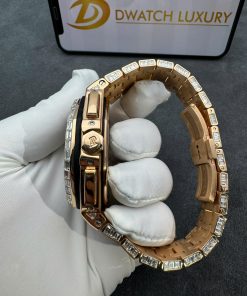 Audemars Piguet Solid Gold 18K Customs Full Diamonds Baguette Iced Out 41mm (2)