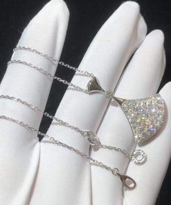 BVLGari Divas Dream Necklace Custom Natural Diamond 18K White Gold (2)