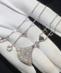 BVLGari Divas Dream Necklace Custom Natural Diamond 18K White Gold (2)