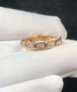 BVLGari Serpenti Vipper Ring Custom Natural Diamond 18K Rose Gold (2)