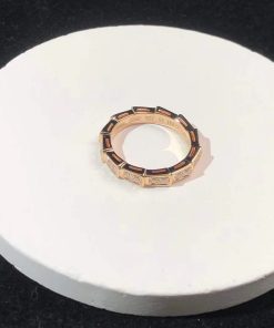 BVLGari Serpenti Vipper Ring Custom Natural Diamond 18K Rose Gold (2)