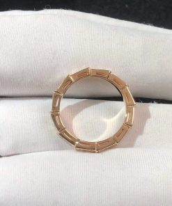 BVLGari Serpenti Vipper Ring Custom Natural Diamond 18K Rose Gold (2)