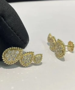 Boucheron Serpent Bohème Earrings Custom Diamond 18K Gold (2)