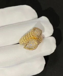 Boucheron Serpent Boheme Rings Custom Full Diamond 18K Gold (2)