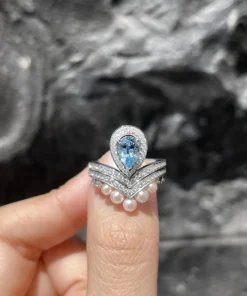 Boucheron Womens Rings Crown Texture Custom 18K White Gold Diamond (2)