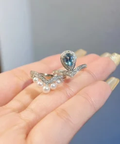 Boucheron Womens Rings Crown Texture Custom 18K White Gold Diamond (2)