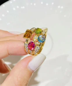 Bvlgari Allegra Precious Stone Womens Rings Custom Gold 18K (2)