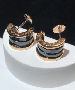 Bvlgari B.Zero1 Earring Custom Ceramic 18K Rose Gold (2)