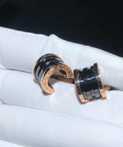 Bvlgari B.Zero1 Earring Custom Ceramic 18K Rose Gold (2)