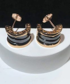 Bvlgari B.Zero1 Earring Custom Ceramic 18K Rose Gold (2)