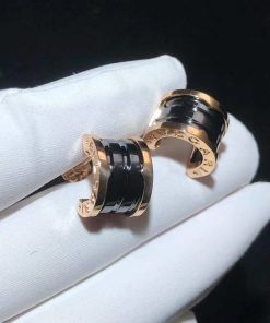 Bvlgari B.Zero1 Earring Custom Ceramic 18K Rose Gold (2)