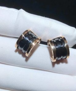 Bvlgari B.Zero1 Earring Custom Ceramic 18K Rose Gold (2)