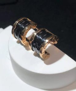 Bvlgari B.Zero1 Earring Custom Ceramic 18K Rose Gold (2)