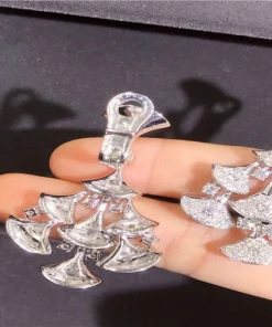 Bvlgari Divas Dream Womens Custom White Gold 18K Diamond Earrings (2)