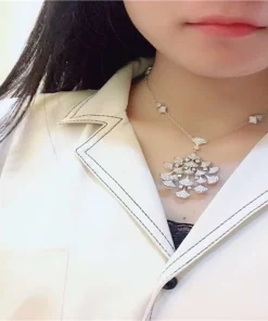 Bvlgari Divas Dream Womens Necklace Custom Diamond 18K White Gold (2)