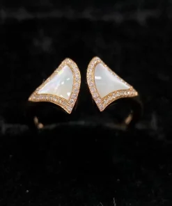 Bvlgari Divas Dream Womens Ring 18K Rose Gold Mother Of Pearl Custom (2)