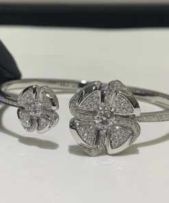 Bvlgari Fiorever Women White Gold Diamond Custom Bracelet (2)
