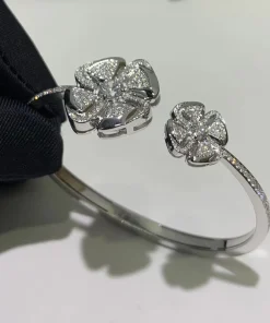 Bvlgari Fiorever Women White Gold Diamond Custom Bracelet (2)