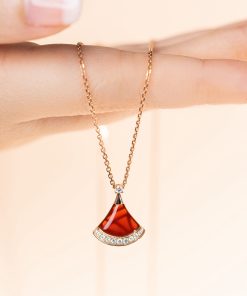 Bvlgari Moon Necklace Custom Natural Diamond Rose Gold 18k (2)