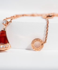 Bvlgari Moon Necklace Custom Natural Diamond Rose Gold 18k (2)