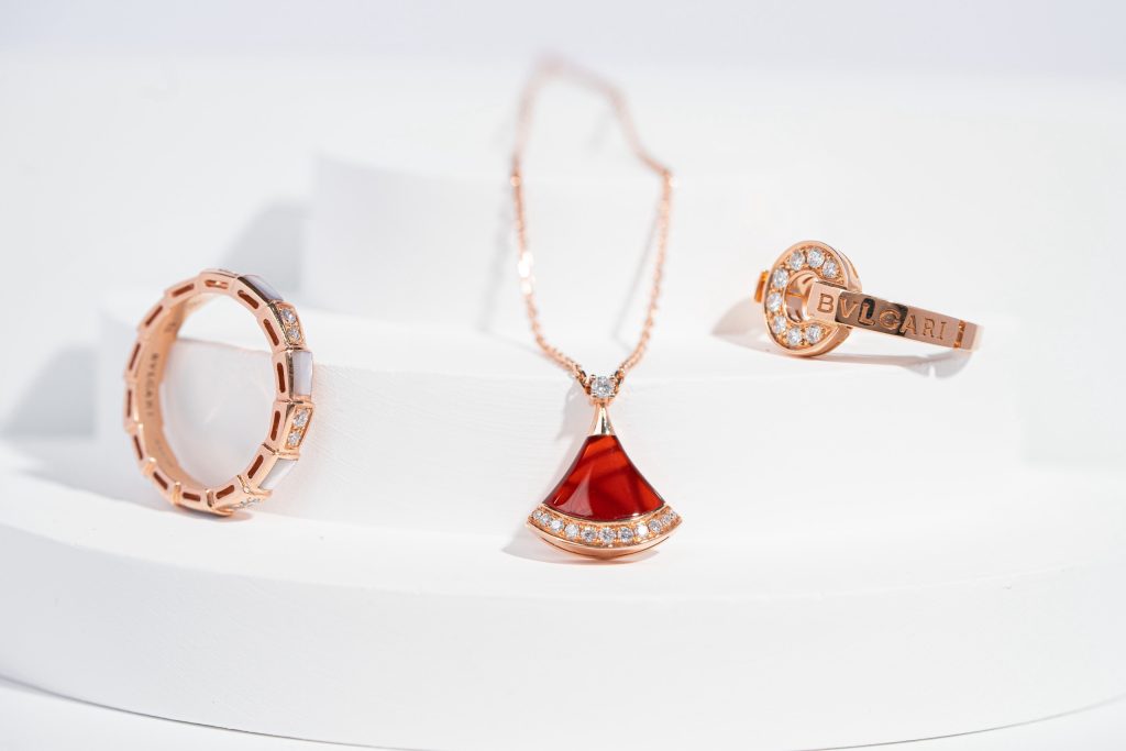 Bvlgari Moon Necklace Custom Natural Diamond Rose Gold 18k (2)