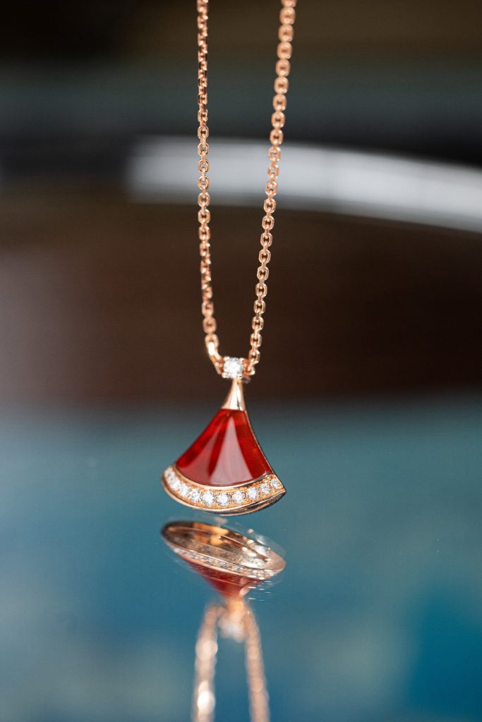 Bvlgari Moon Necklace Custom Natural Diamond Rose Gold 18k (2)